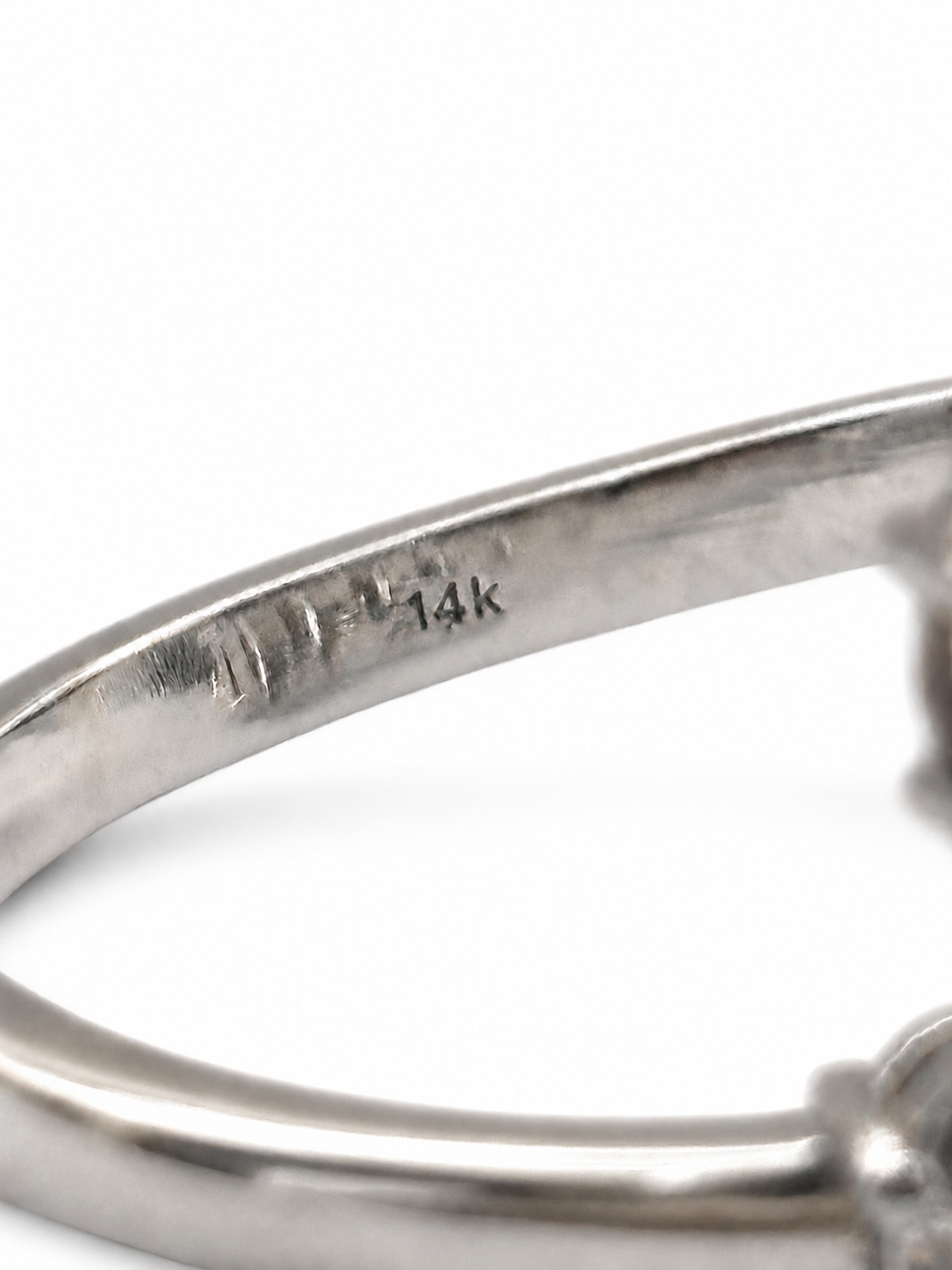14K White Gold and Two-Row Oval Cut Lab Grown Diamond Ring 2.59ct