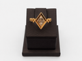 14k Rose Gold Virtue Cut Natural Diamond Milgrain Ring