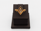 14k Rose Gold Virtue Cut Natural Diamond Milgrain Ring