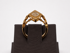 14k Rose Gold Virtue Cut Natural Diamond Milgrain Ring
