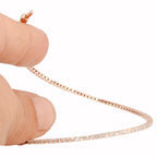 14K  White, Yellow or Rose Gold Natural Diamond Flexible Bangle Bracelet
