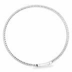 14K  White, Yellow or Rose Gold Natural Diamond Flexible Bangle Bracelet