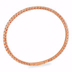 3.31 Carat 14K, 18K White, Yellow or Rose Gold Natural Round Brilliant Diamond Flexible Bangle Bracelet