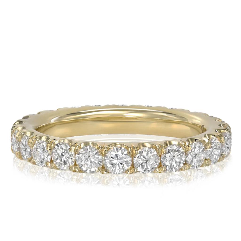 18K White, Rose or Yellow Gold Diamonds Eternity Ring Band 1.50cts