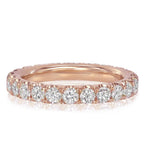 18K White, Rose or Yellow Gold Diamonds Eternity Ring Band 1.50cts