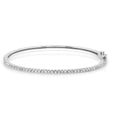 14K White, Yellow or Rose Gold Natural Diamond Bangle Bracelet