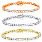 8.5 ct - 14k White, Rose or Yellow Gold Brilliant Round Diamonds Tennis Bracelet