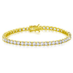 8.5 ct - 14k White, Rose or Yellow Gold Brilliant Round Diamonds Tennis Bracelet