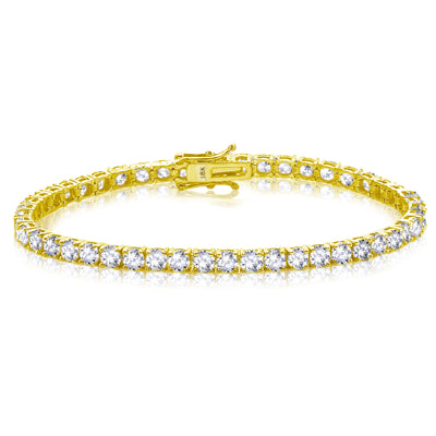 8.5 ct - 14k White, Rose or Yellow Gold Brilliant Round Diamonds Tennis Bracelet