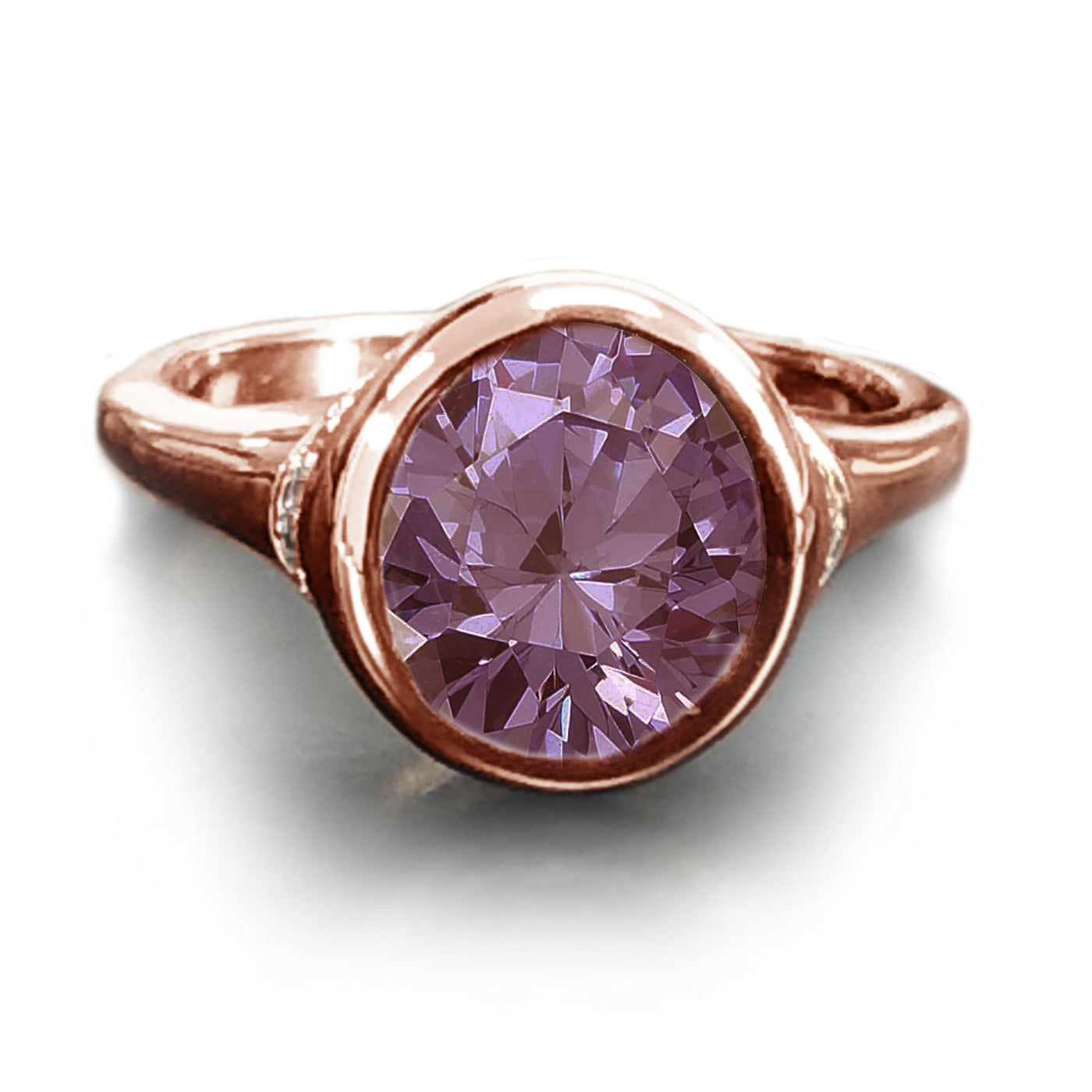 14k Rose Gold Purple Spinel & Pink Sapphires Ring