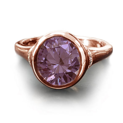 14k Rose Gold Purple Spinel & Pink Sapphires Ring