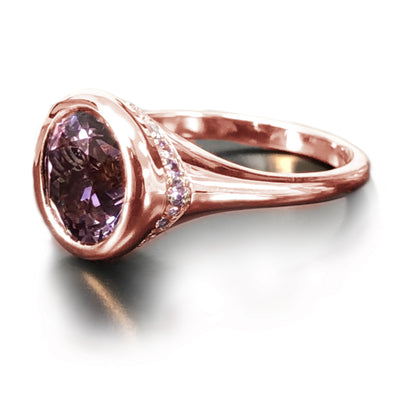 14k Rose Gold Purple Spinel & Pink Sapphires Ring