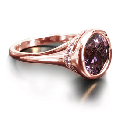 14k Rose Gold Purple Spinel & Pink Sapphires Ring