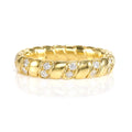 22k Yellow Gold Natural Diamonds Bridal Wedding Band Ring