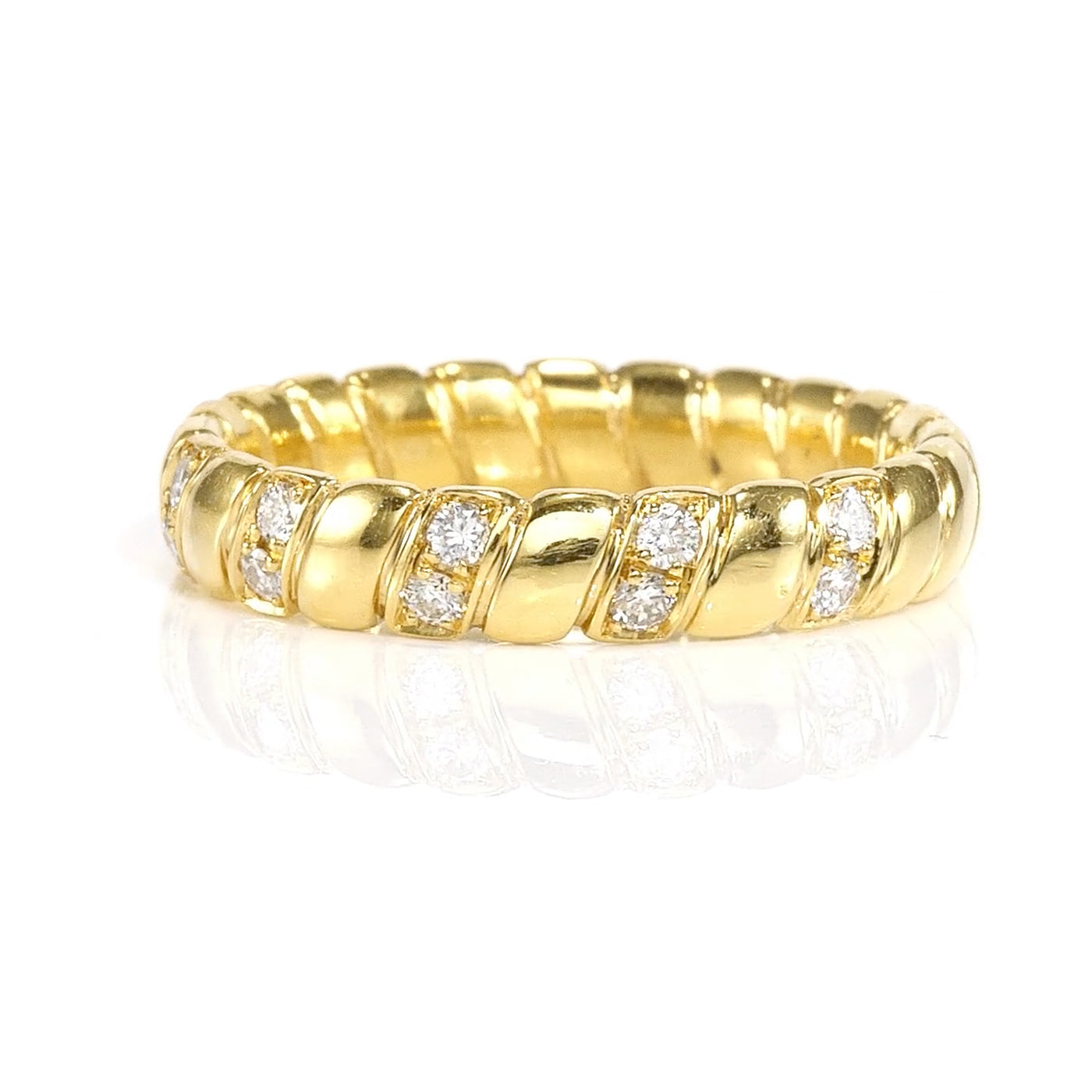 22k Yellow Gold Natural Diamonds Bridal Wedding Band Ring