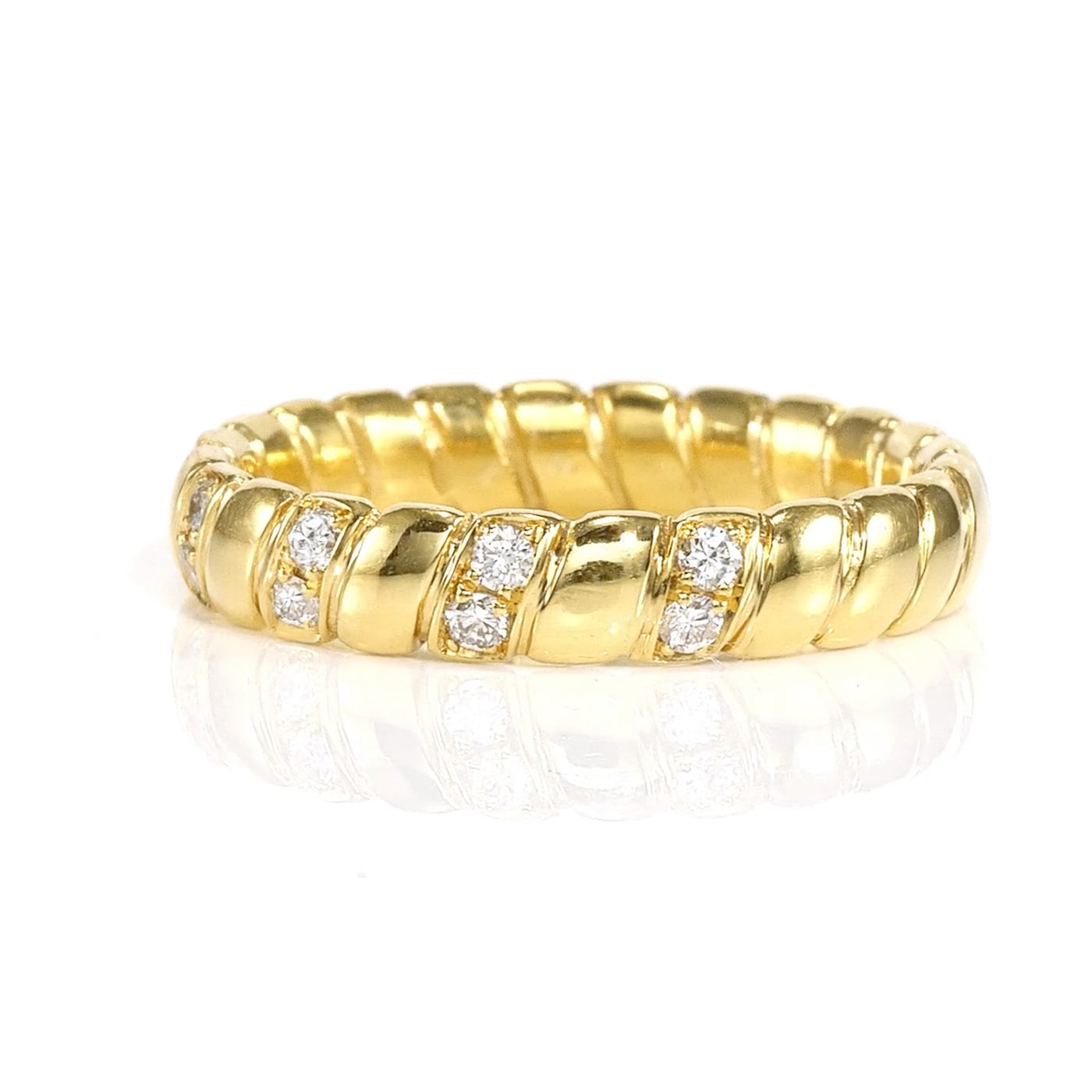 22k Yellow Gold Natural Diamonds Bridal Wedding Band Ring