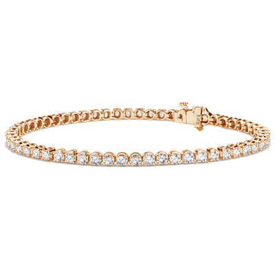 14k  White, Rose or Yellow Gold Brilliant Round Diamonds Tennis Bracelet - 2cts-10cts