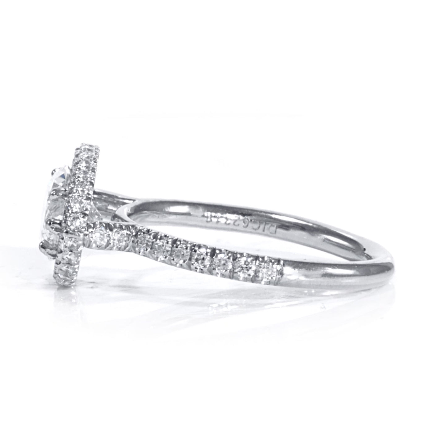 Platinum Natural Diamond Marquise Cut East West  Bridal Engagement Ring