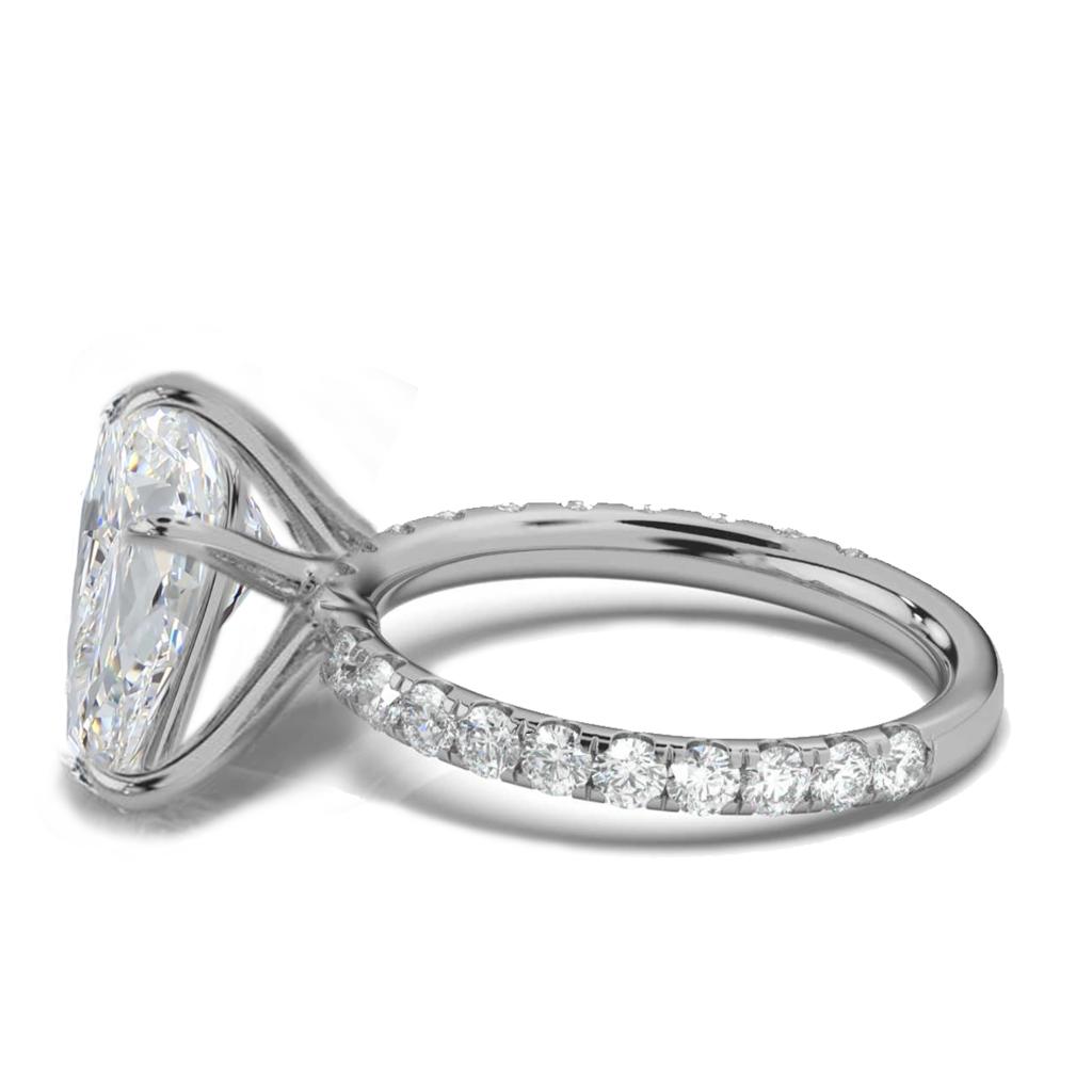 14k White Gold,Diamonds,Pear Shape Diamond Engagement Bridal Ring